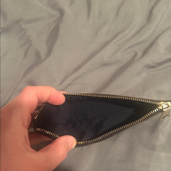 Coach Khaki Signature Zip Wallet with Gold Logo - Picture 2 of 2